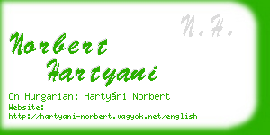norbert hartyani business card