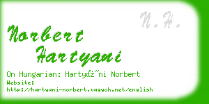 norbert hartyani business card